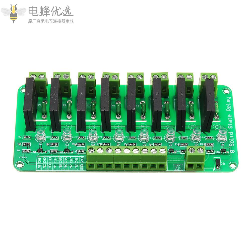 适用于Arduino的5V_DC_2A_8通道固态继电器模块适用于官方Arduino板的产品