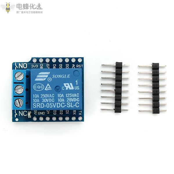 DC_5V_1CH_Relay_Shield_V2版本2适用于WEMOS_D1_Mini_ESP8266_WiFi模块