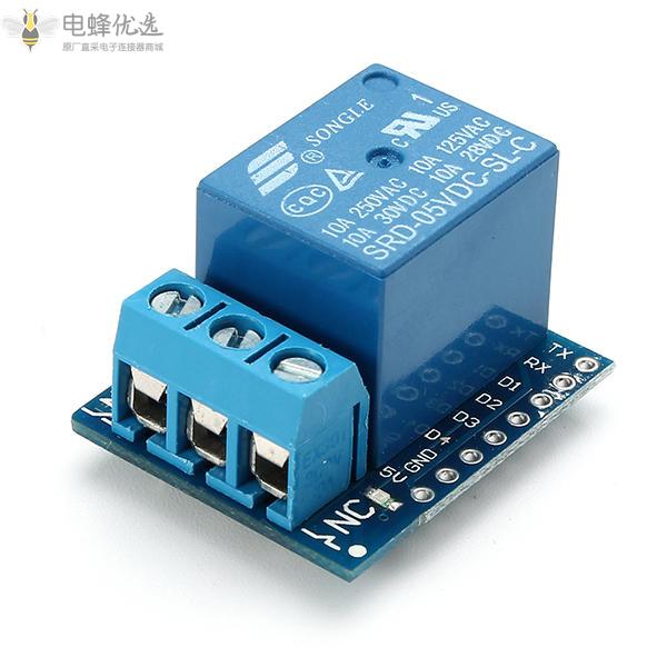 DC_5V_1CH_Relay_Shield_V2版本2适用于WEMOS_D1_Mini_ESP8266_WiFi模块