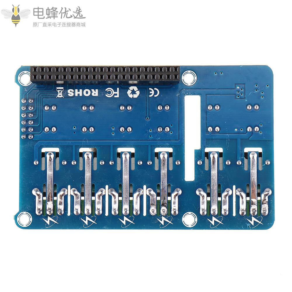 6路继电器扩展板帽支持树莓派A+/B+/2B/3B