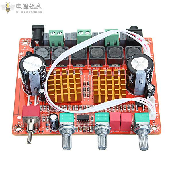 DC_12_24V_200W_3声道D类2.1数字功放板大功率低音喇叭HIFI发烧级音质