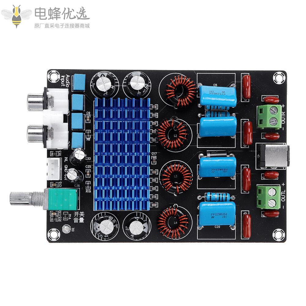 XH_M590_DC12_24V大功率100W*2_TPA3116D2数字功放板家用音响功放板