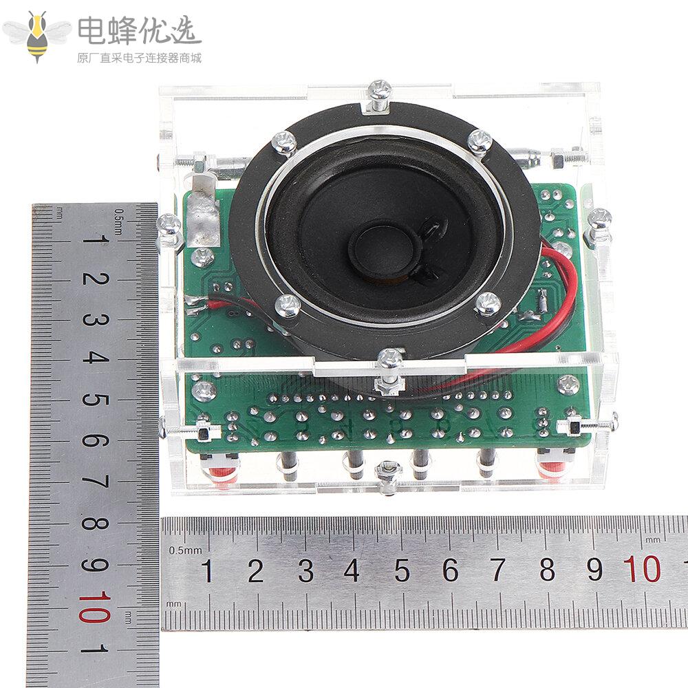 收音机FM数字音响机电平指示器带外壳87_108MHz_USB_5V_LCD1602液晶屏51单片机