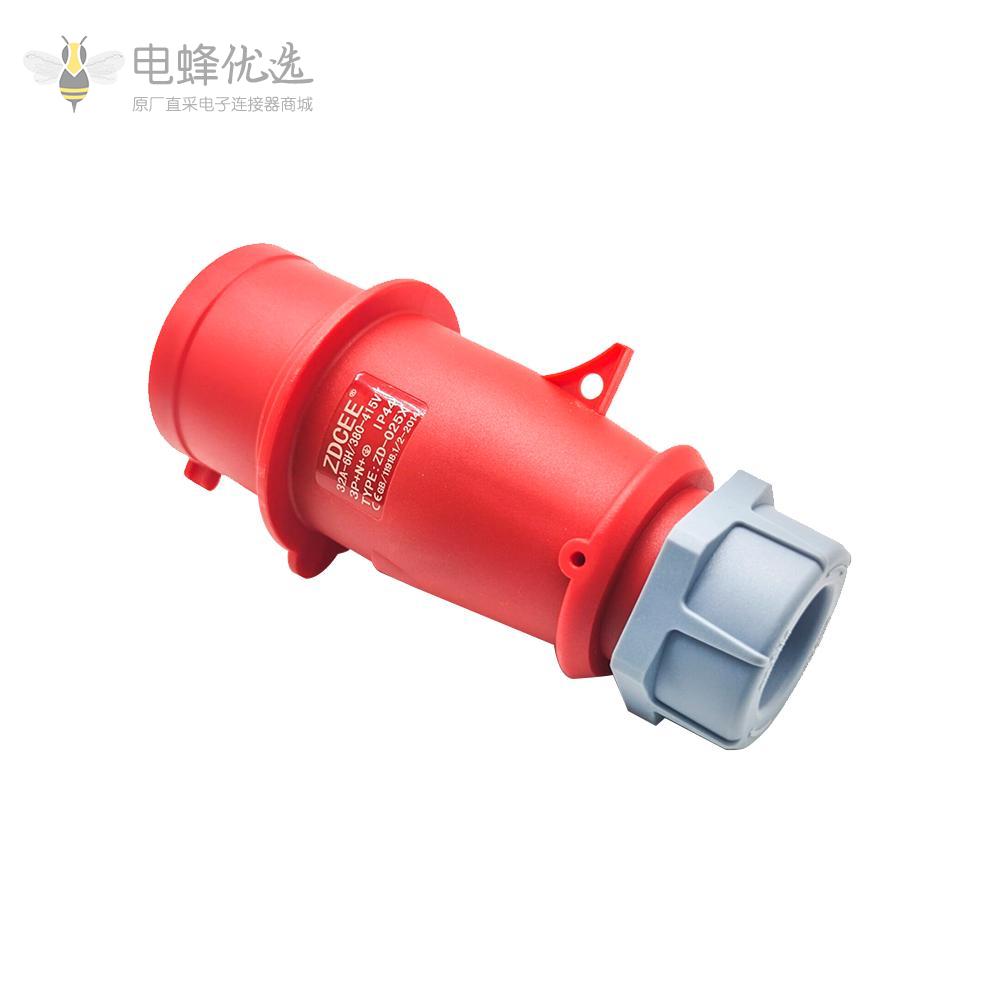 TYP-4防水工业连接器5芯32A400V三相工业航空插头阻燃防爆3P+E+N