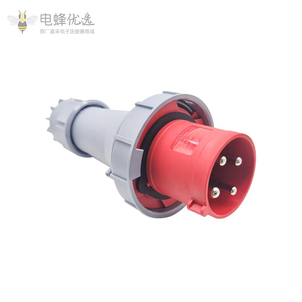 60HZ防水IP67工业连接器4芯63A-125A工业250V移动插头